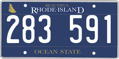 RI license plate 283591