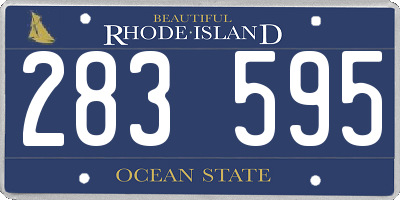 RI license plate 283595