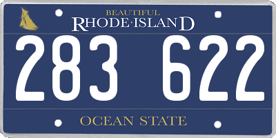 RI license plate 283622