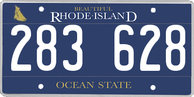 RI license plate 283628