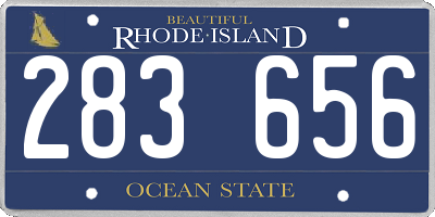 RI license plate 283656