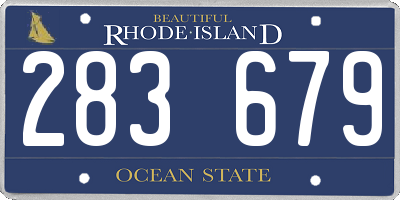 RI license plate 283679