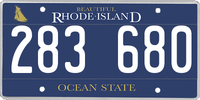 RI license plate 283680
