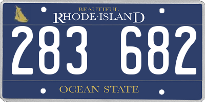 RI license plate 283682