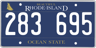 RI license plate 283695