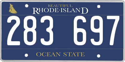 RI license plate 283697