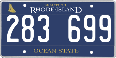 RI license plate 283699