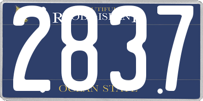 RI license plate 2837
