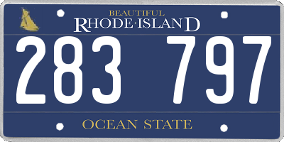 RI license plate 283797