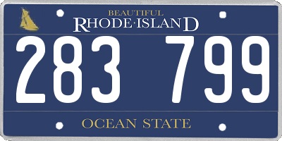 RI license plate 283799