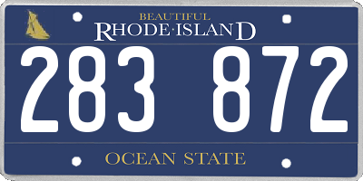 RI license plate 283872