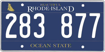 RI license plate 283877