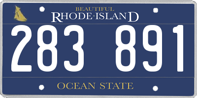RI license plate 283891
