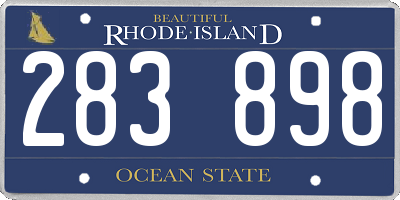 RI license plate 283898
