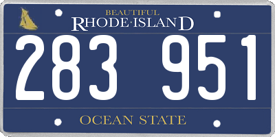 RI license plate 283951