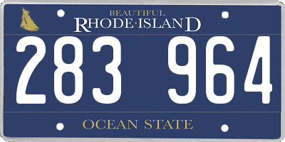 RI license plate 283964