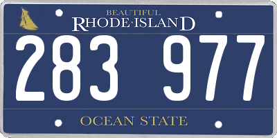 RI license plate 283977