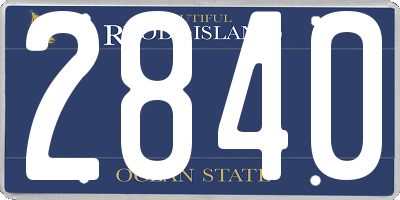 RI license plate 2840