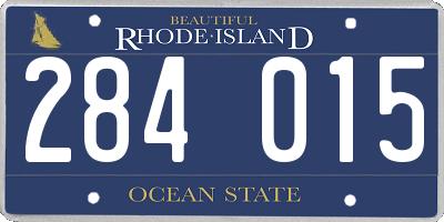 RI license plate 284015