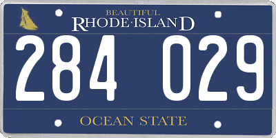 RI license plate 284029
