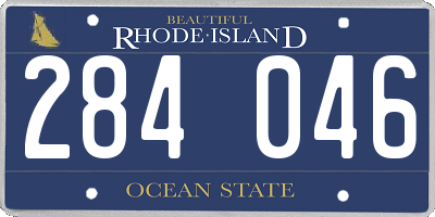 RI license plate 284046