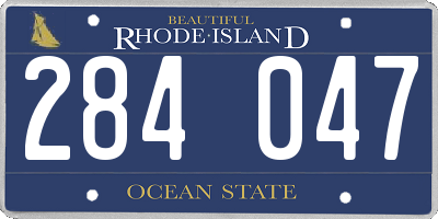RI license plate 284047