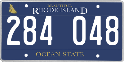 RI license plate 284048