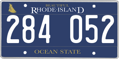 RI license plate 284052