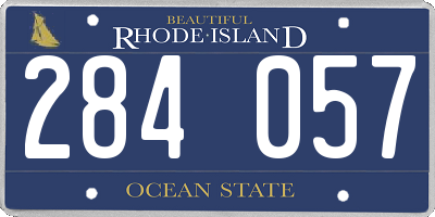 RI license plate 284057