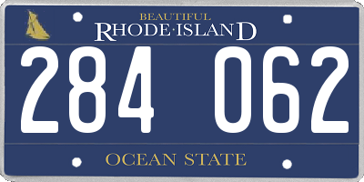 RI license plate 284062
