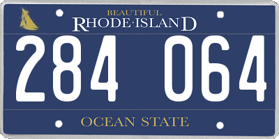 RI license plate 284064