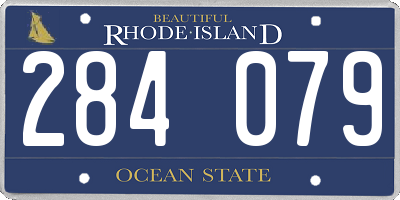 RI license plate 284079