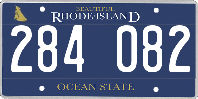 RI license plate 284082