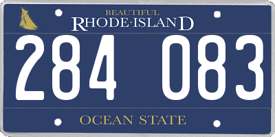 RI license plate 284083