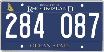 RI license plate 284087