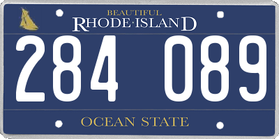 RI license plate 284089