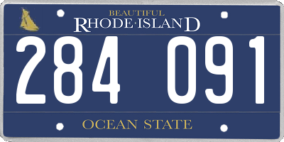 RI license plate 284091