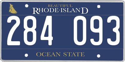 RI license plate 284093