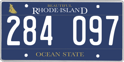 RI license plate 284097