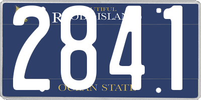 RI license plate 2841