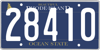 RI license plate 28410