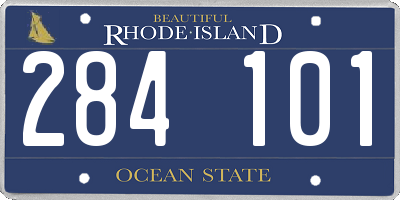RI license plate 284101