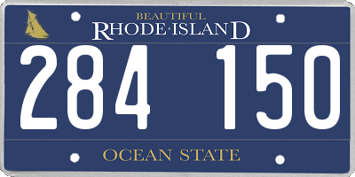 RI license plate 284150