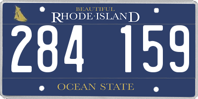 RI license plate 284159