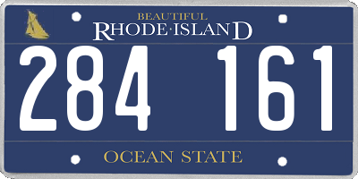 RI license plate 284161