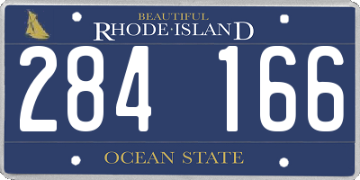 RI license plate 284166