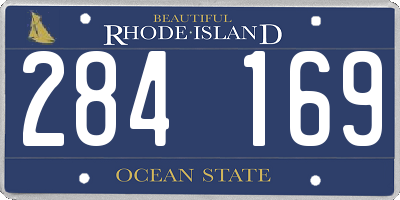 RI license plate 284169