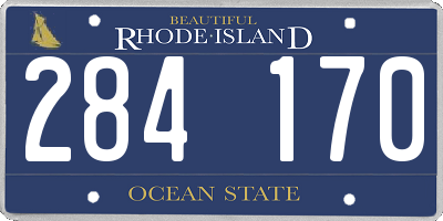 RI license plate 284170