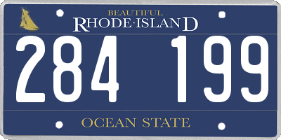 RI license plate 284199