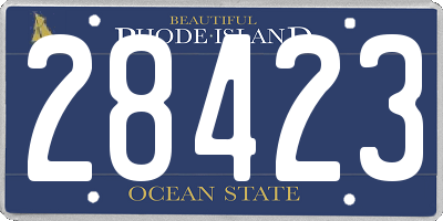 RI license plate 28423